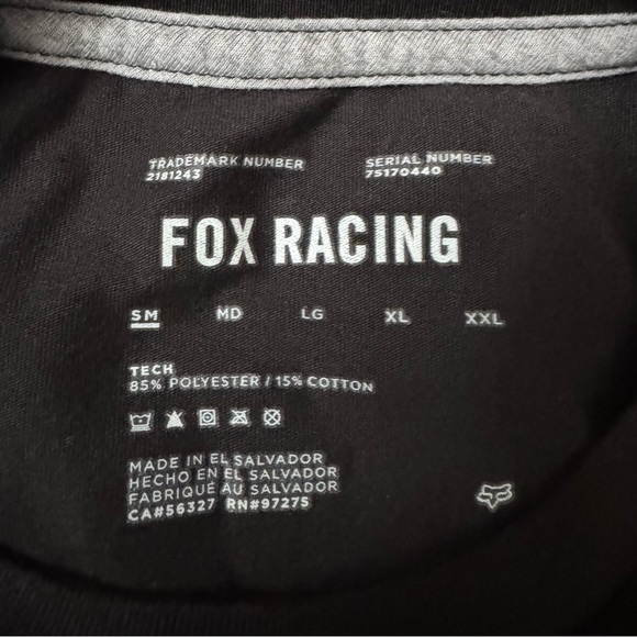 Fox Racing hero dirt club. black and orange T Shirt with big back graphic - Picture 5 of 5